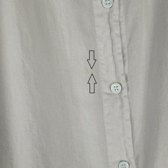 Sundry Size M Flutter Sleeve Button Top Rain Light Blue Short Sleeve - Picture 9 of 12